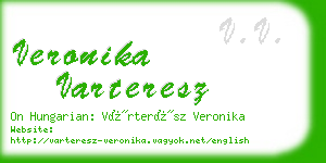 veronika varteresz business card